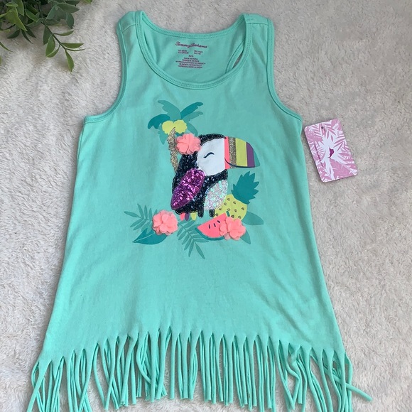 Tommy Bahama Other - NWT Tommy Bahama 5/6 Sequin Toucan Bird Green Tank Top